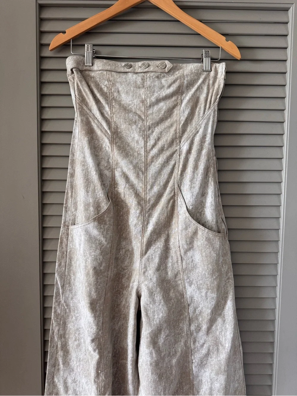 Zara | Blogger Fav Strapless Linen Blend Wide-Leg Jumpsuit ~ Small